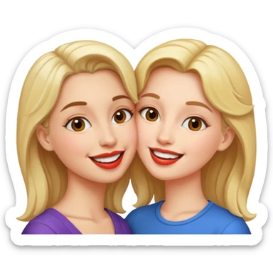 👩+👩+😚 sticker
