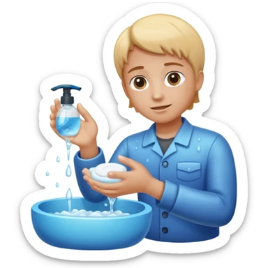 wash hands with soap and water sticker