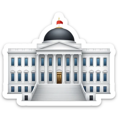 make the png emoji of president's office building sticker