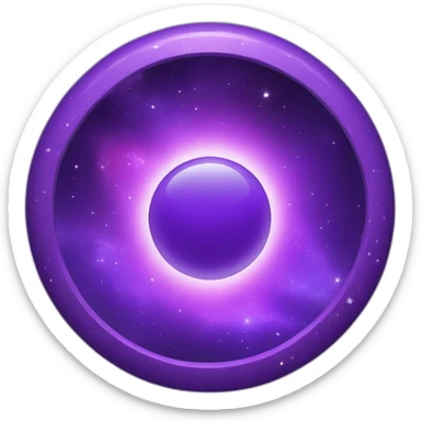 a purple portal to another galaxy sticker