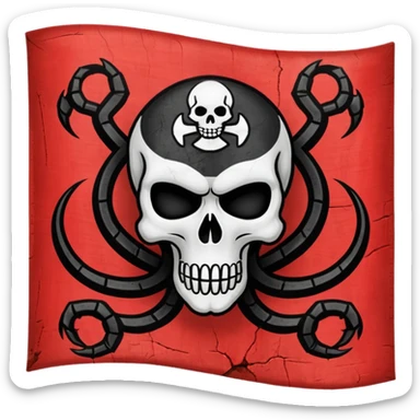 Can you generate me a emoji flag of the fictional world war two team hydra from Captain America? Can you make it the exact logo from the movie? sticker