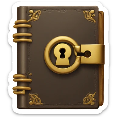 vintage diary with lock and key sticker