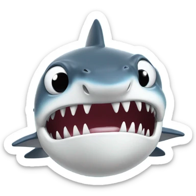 requin avec une étoile sur l'oeil sticker