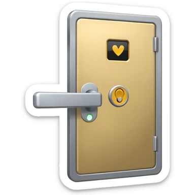 electronic card open a door sticker