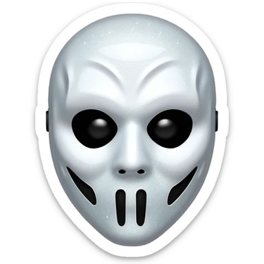 mask Ghost face glitter  sticker