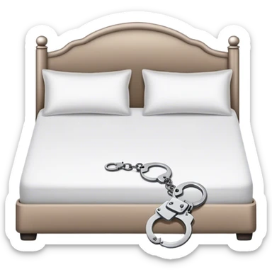 Handcuffs to bed sticker