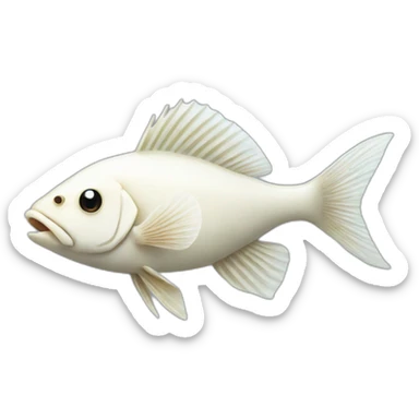 White sucker fish sticker
