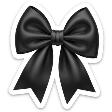 Black bow emoji sticker