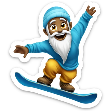 aladin genie blue snowboard sticker