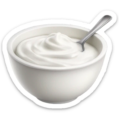 Greek yoghurt in a bowl sticker