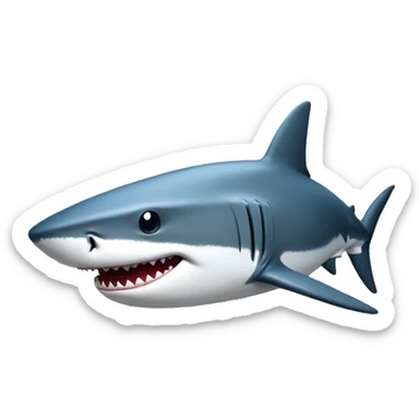 a shark with a NY cap sticker