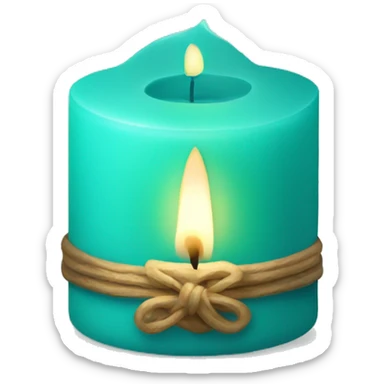 Turquoise coloured candle sticker