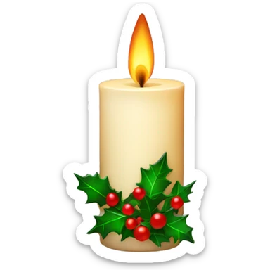 christmas candle sticker