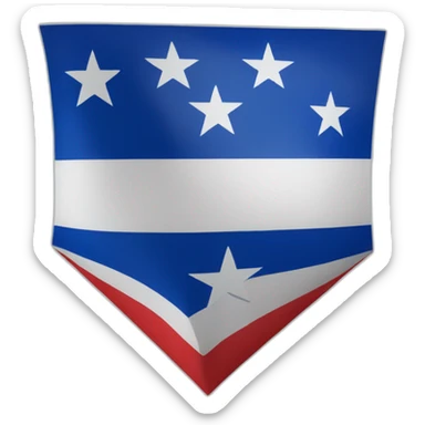 cuba triangular flag sticker