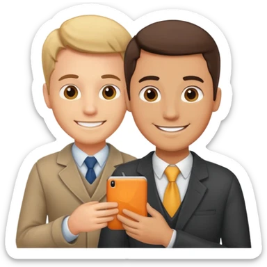 male teacher helping student sticker