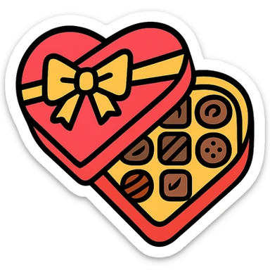 box of chocolates sticker