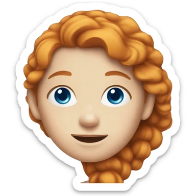 Ginger girl with blue eyes sticker
