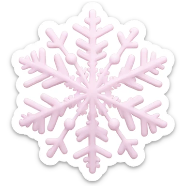 pastel pink snowflake  sticker