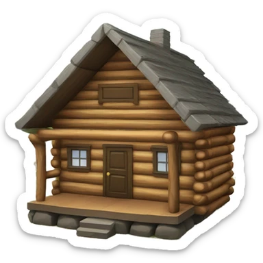 Log cabin  sticker