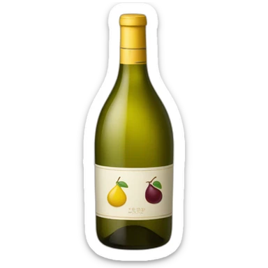 botella de vino amarilla sticker