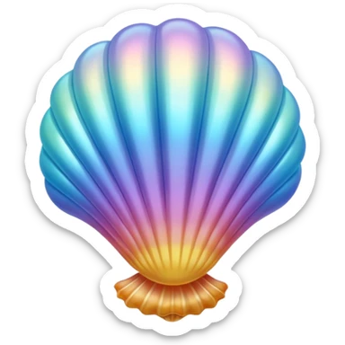 Seashell, balloon style sticker