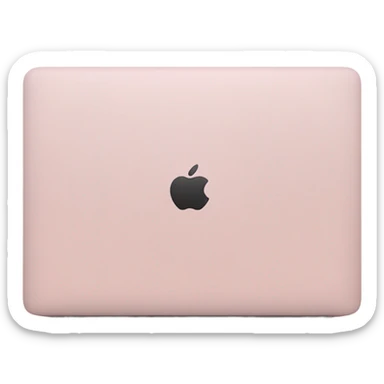 realistic Light Pink MacBook sticker