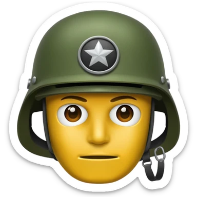 army soldier helmet REMOVE STAR sticker