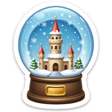 snow-globe, tower inside sticker