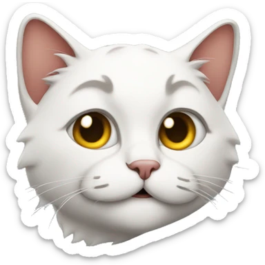 Crazy cat lay sticker