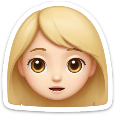 cute emoji, chibi cartoon style, big expressive eyes, soft lighting, smooth gradients, clean outlines, semi-realistic digital illustration, modern tech vibe, high detail, sticker style, transparent background sticker