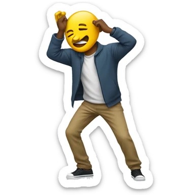 A person dabbing sticker