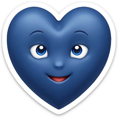 Dark blue heart with the words Hi cutie in the middle  sticker