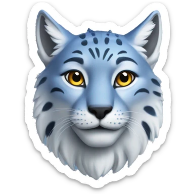 A blue lynx sticker