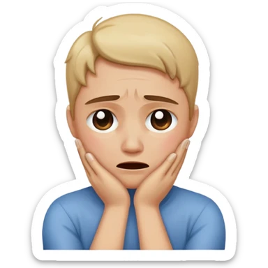 arms crossed holding neck crying sticker