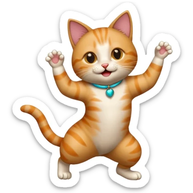 Cat dancing  sticker