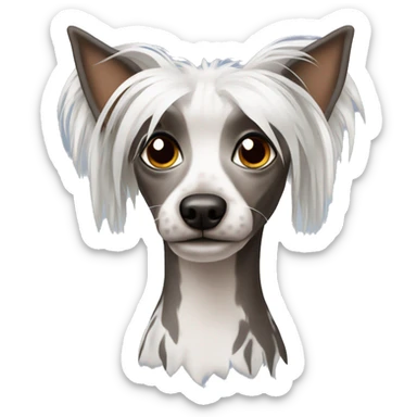 Chinese crested dog sticker