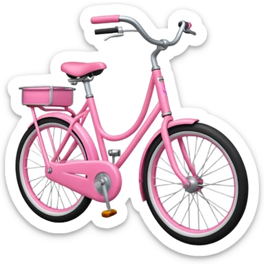 Una bicicleta rosada sticker