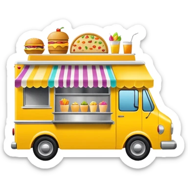 Festival Food Truck yellow sticker