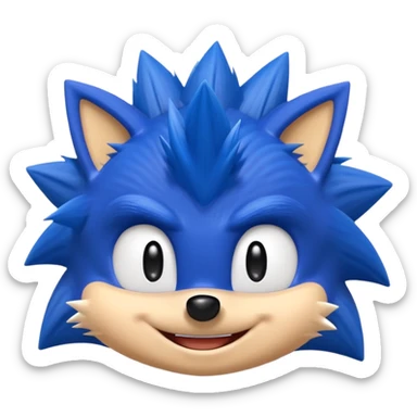 Sonic the hedgehog emoji sticker