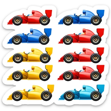 racing car emojis sticker