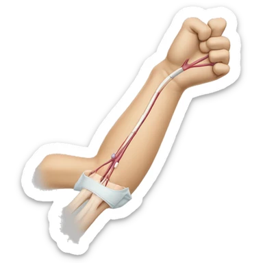 Arm with IV cannulation cubital fossa sticker