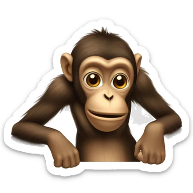 monkey telling s secrete sticker