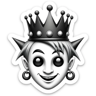 Jester and King punk rock music band logo sticker