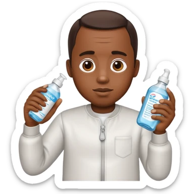 Diddy holding baby oil sticker
