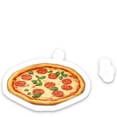 Italian pizza in pizza box sticker