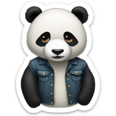 Oso panda rockero sticker