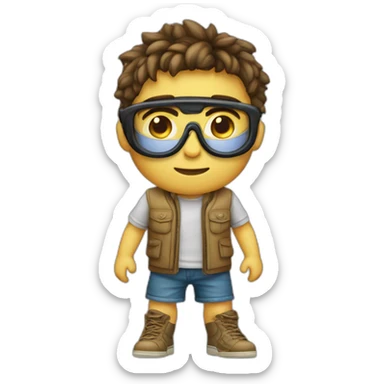 Niño cuerpo completo lentes gamer sticker