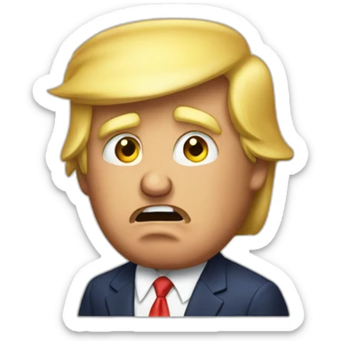 donald trump realizing he really lost sticker