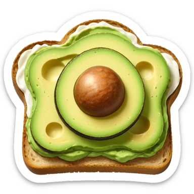 avocado toast no pit sticker