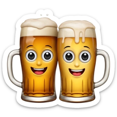 cervezas con ojos y bocas bebiendo alcohol con amigas cervezas sticker